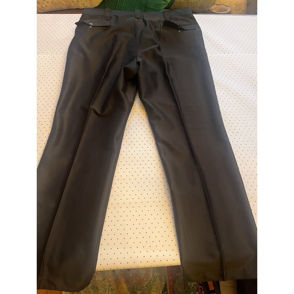 Vintage Mesquite Western Dress Pants Black Pinstripe Size 38 USA